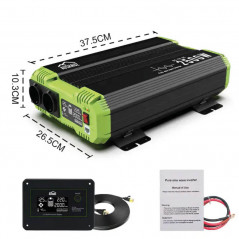 Inverter 12V–220V 2500W/5000W puhas siinus AusHauz | Autole, koju, päikesesüsteemidele